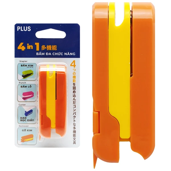 Bấm đa chức năng 4 in 1 màu cam