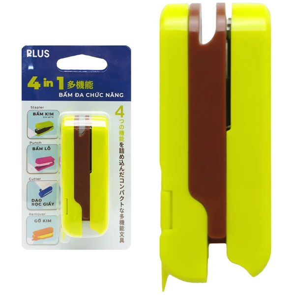 Bấm ghim đa chức năng 4 in 1 màu xanh lá
