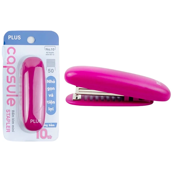 Bấm mini màu hồng Plus