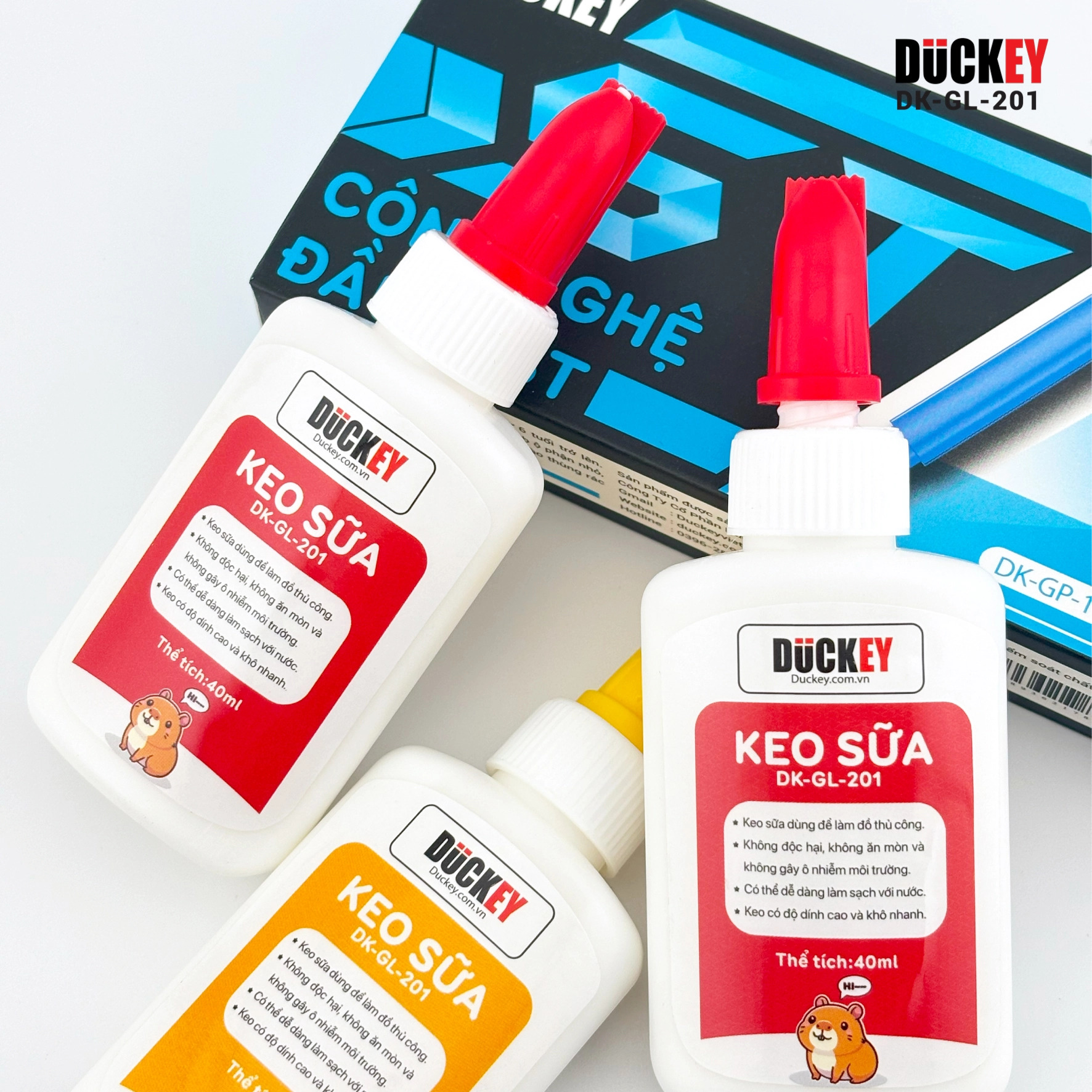 Keo sữa Duckey White Glue 90/120ml DK-GL-203