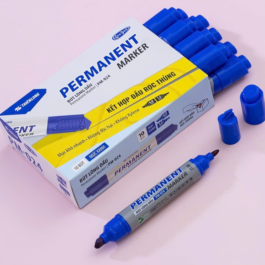 Bút lông dầu rọc thùng PM-024 Xanh H10