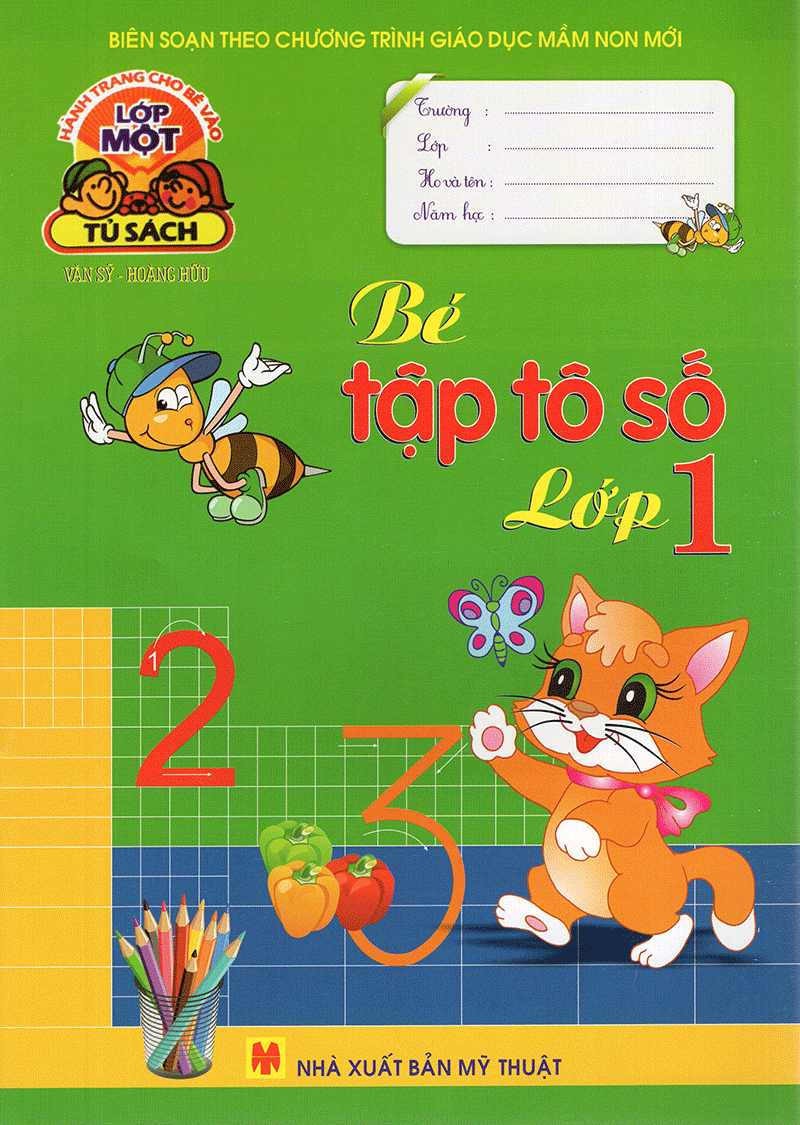 Tập tô số lớp 1 xanh