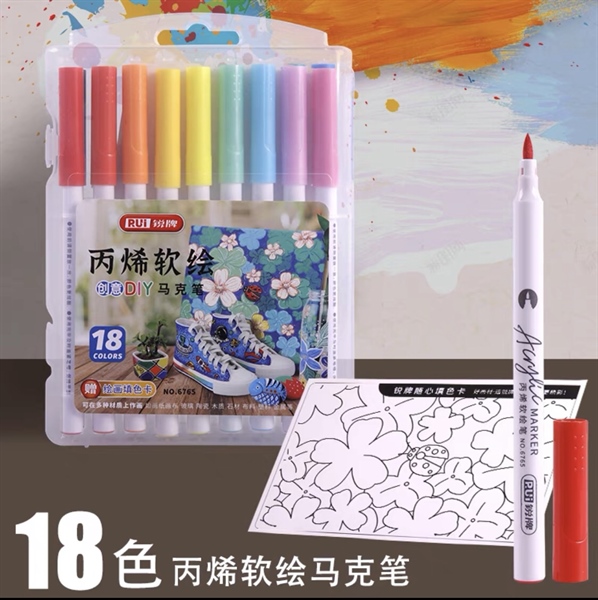 BÚT MÀU MARKER ACRYLIC 6765-18 (hộp)