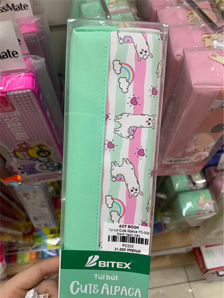 Túi bút Cute Alpaca PC-002 Xanh ngọc
