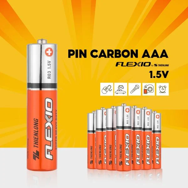 Pin Carbon AAA( Đũa) lốc 4 BAC-R03/4 (vỉ)