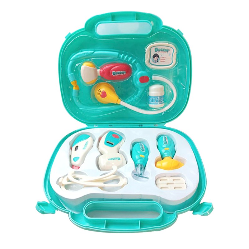 Bộ đồ chơi bác sĩ- Màu xanh có đèn báo và âm thanh 660-67