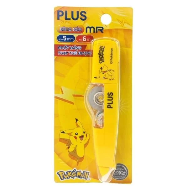 Băng xóa MR Pikachu 5mmx6m màu vàng