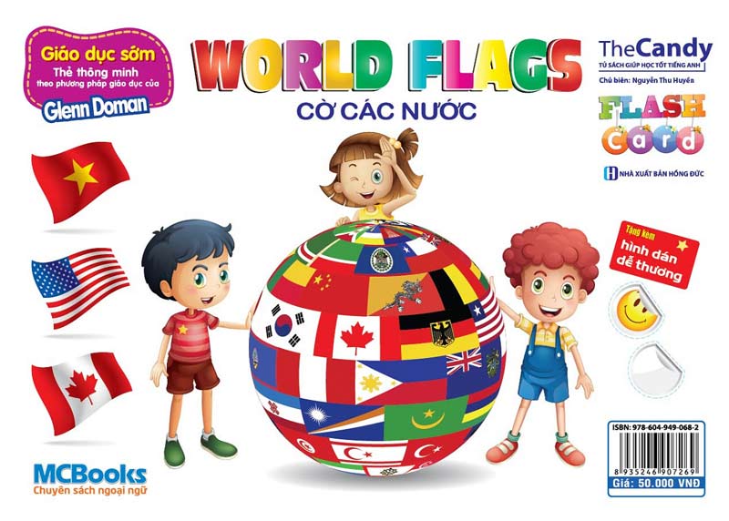 Giáo dục sớm thẻ thông minh chuẩn theo phương pháp Glenn Doman – World Flags – Cờ các nước trên thế giới
