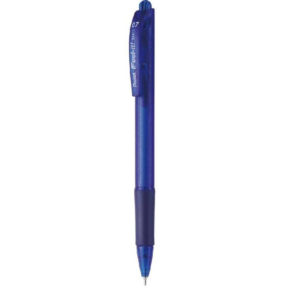 Bút bi Pentel bấm BX417 0.7 xanh