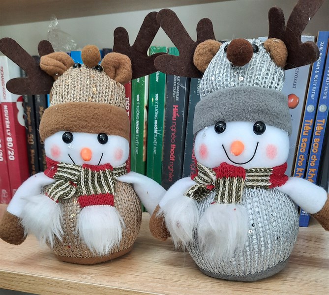 Người tuyết bé mặc đồ len