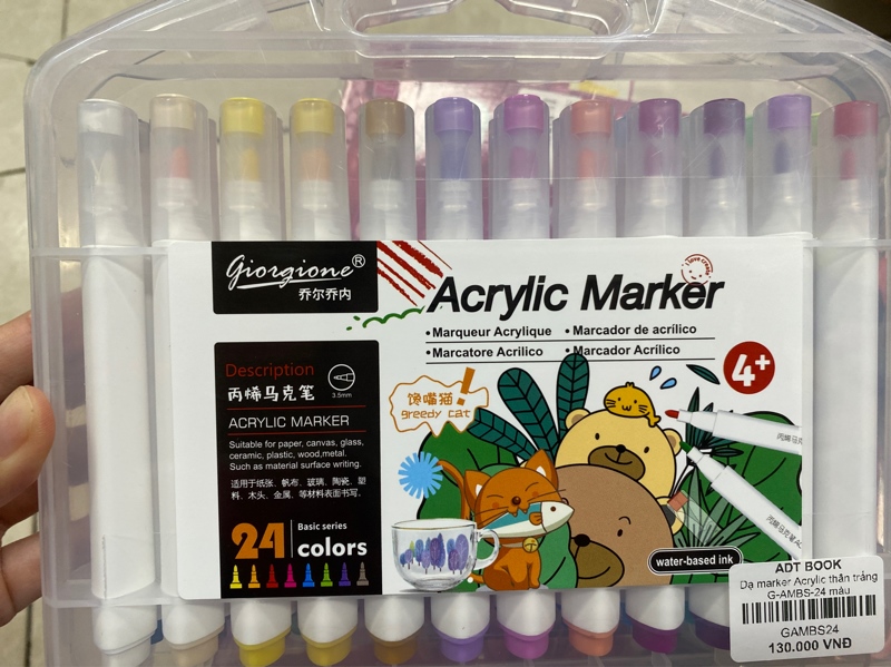 Dạ marker Acrylic thân trắng G-AMBS-24 màu