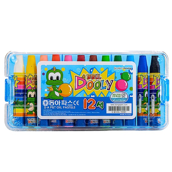 Sáp dầu hộp nhựa Đông A 12 màu