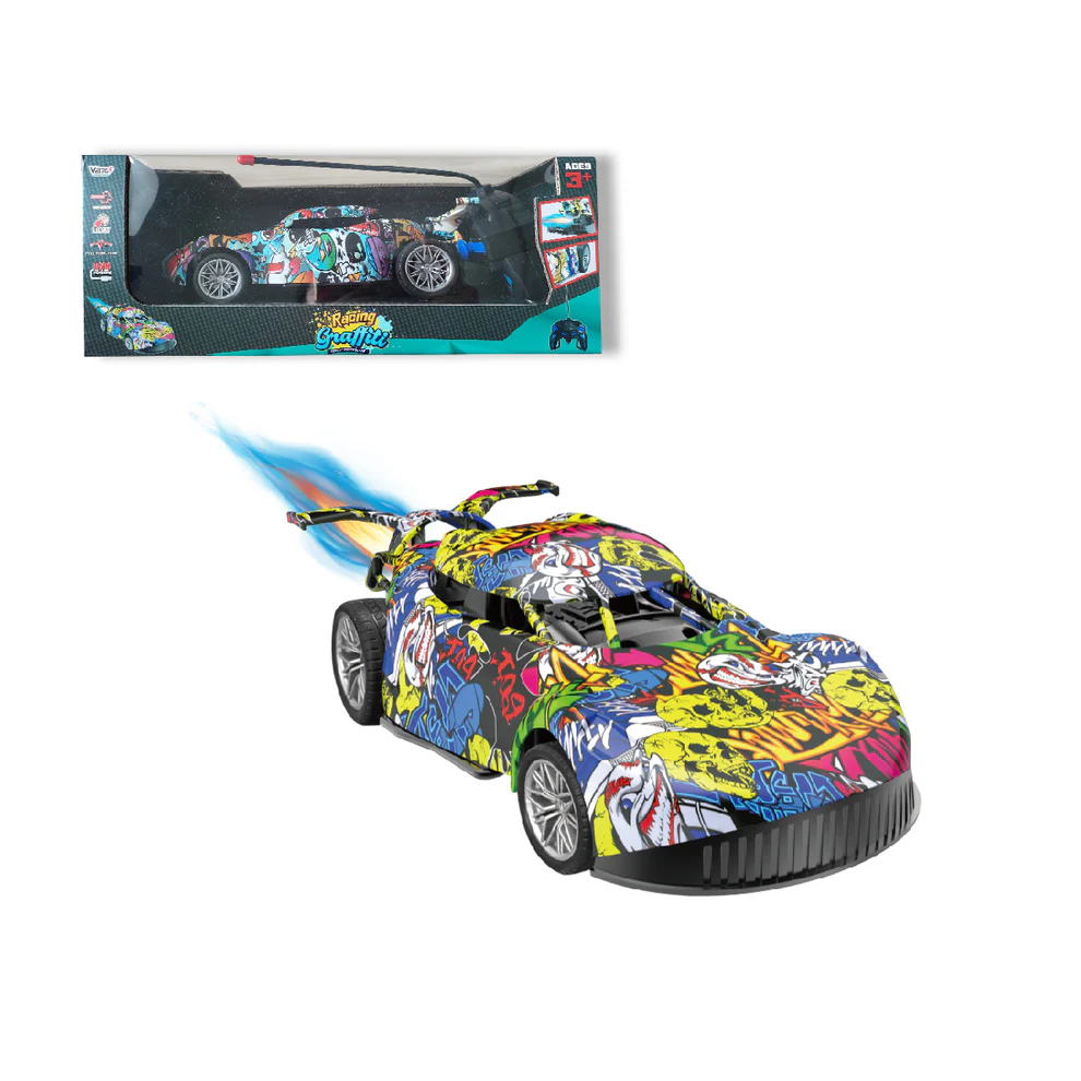 Đồ chơi Xe đua Graffiti phun sương điều khiển từ xa (Vàng)