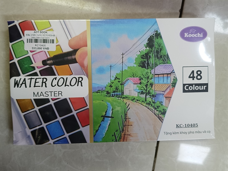 Màu phấn nước KC10405-48 màu kèm bút bơm