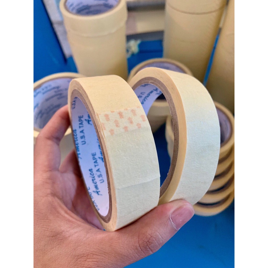 Băng dính giấy 12m Gia Bảo 5 phân