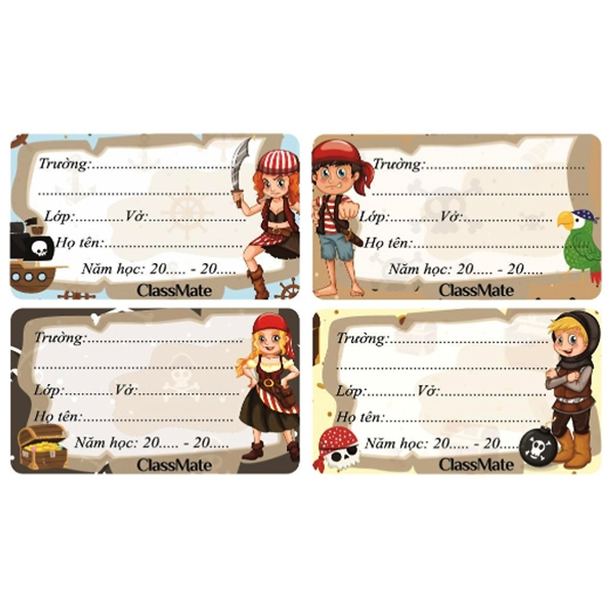 Nhãn vở Classmate bé