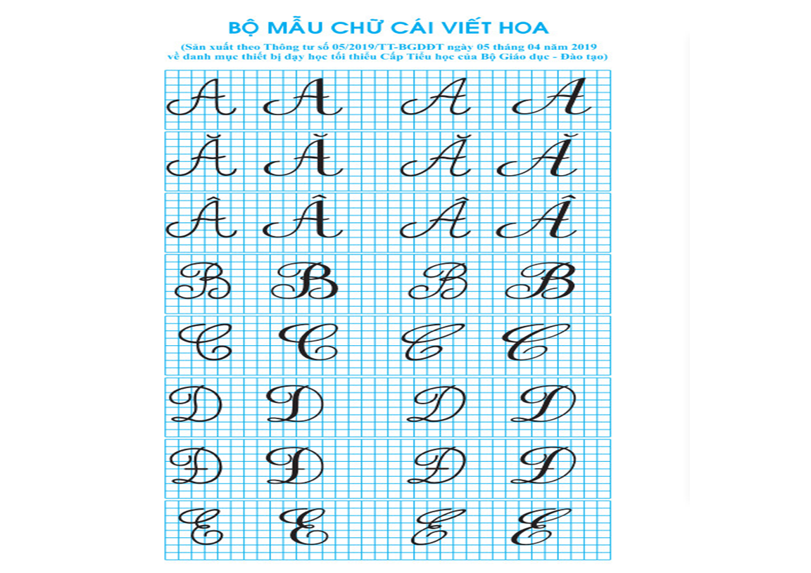 Bộ mẫu chữ cái viết hoa