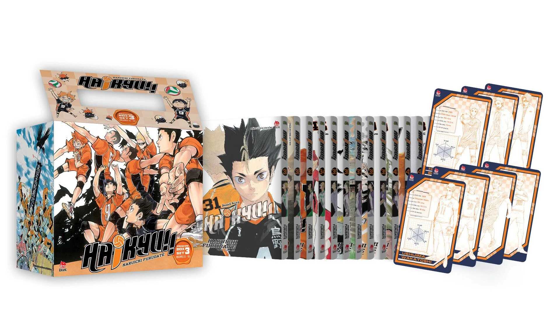 Premium Boxset Haikyu!! 3 - Tập: 31 - 45 (Bộ 15 Cuốn) - Tặng Kèm 7 PVC Card