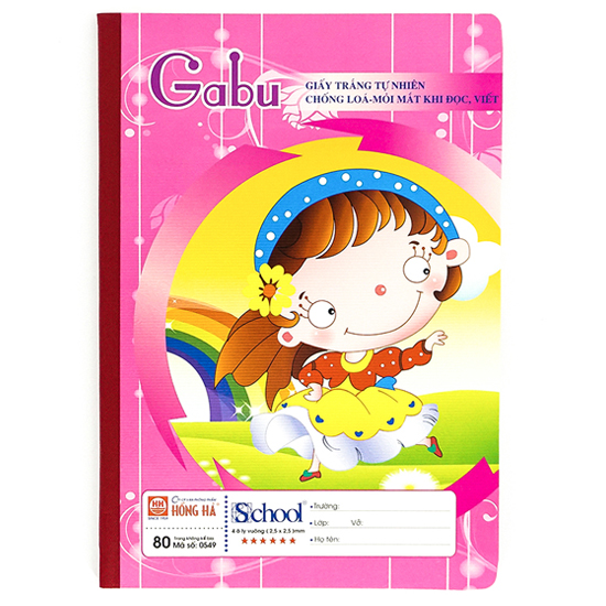 Vở 80tr 6 sao 4 ly chống lóa Hồng Hà