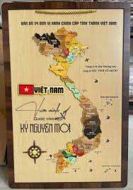 BẢN ĐỒ VIỆT NAM BẰNG GỖ - KỶ NGUYÊN MỚI (30X40)
