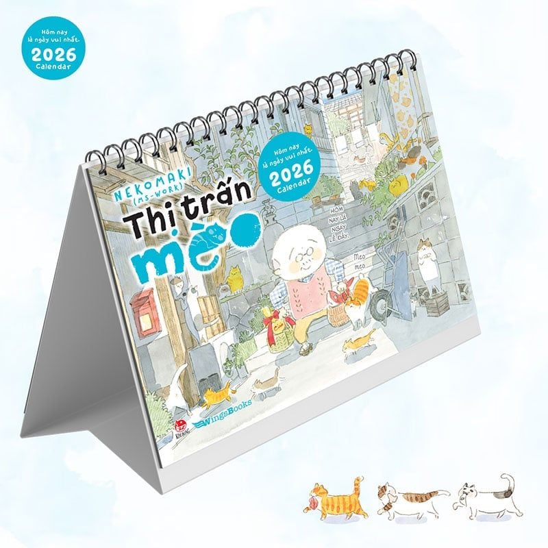 Lịch để bàn thị trấn mèo 2026