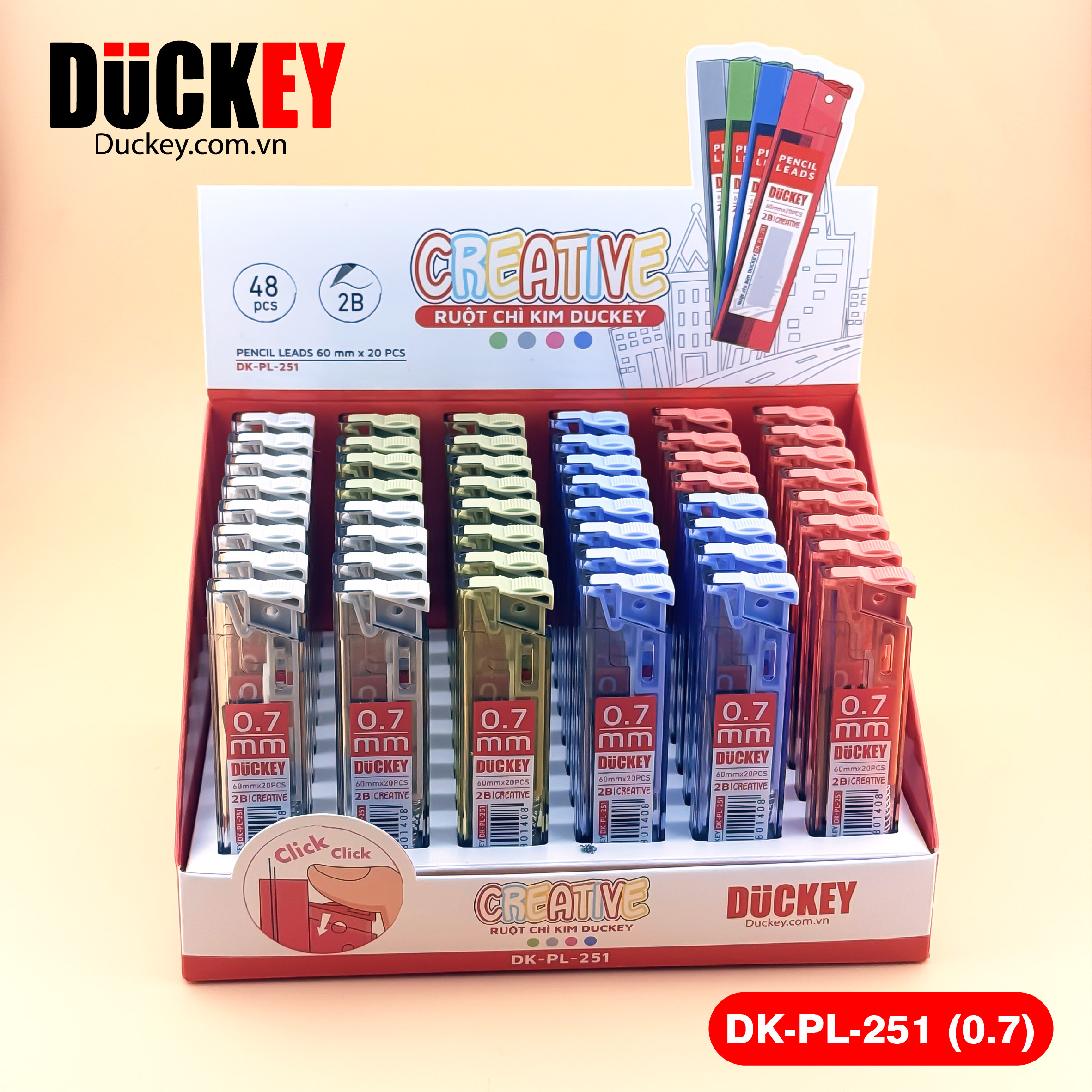 Ruột bút chì kim hiệu Duckey, DK-PL-251, 0.7mm (48/1440/T) (CÁI)
