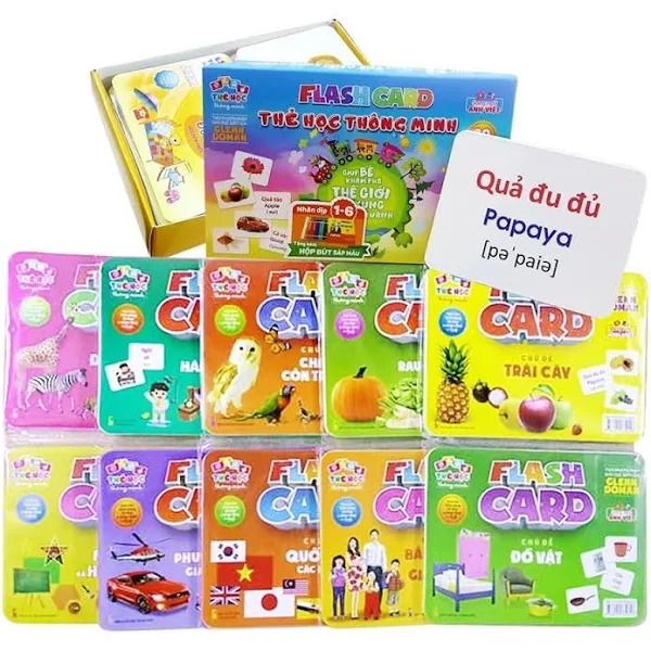 Bộ thẻ 20 chủ đề cho bé