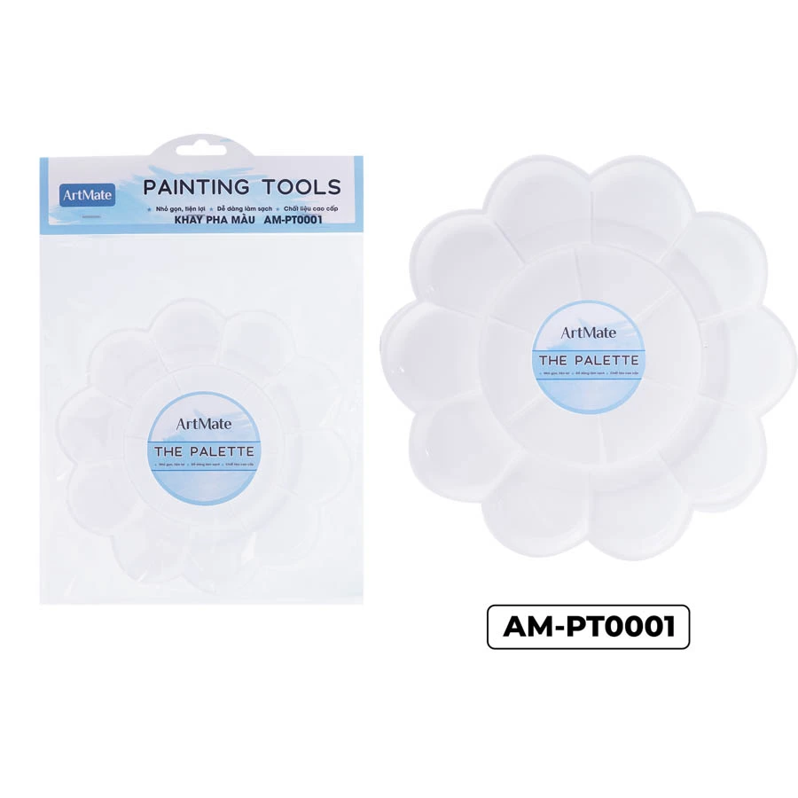 Khay pha màu hình bông hoa AM-PT0001
