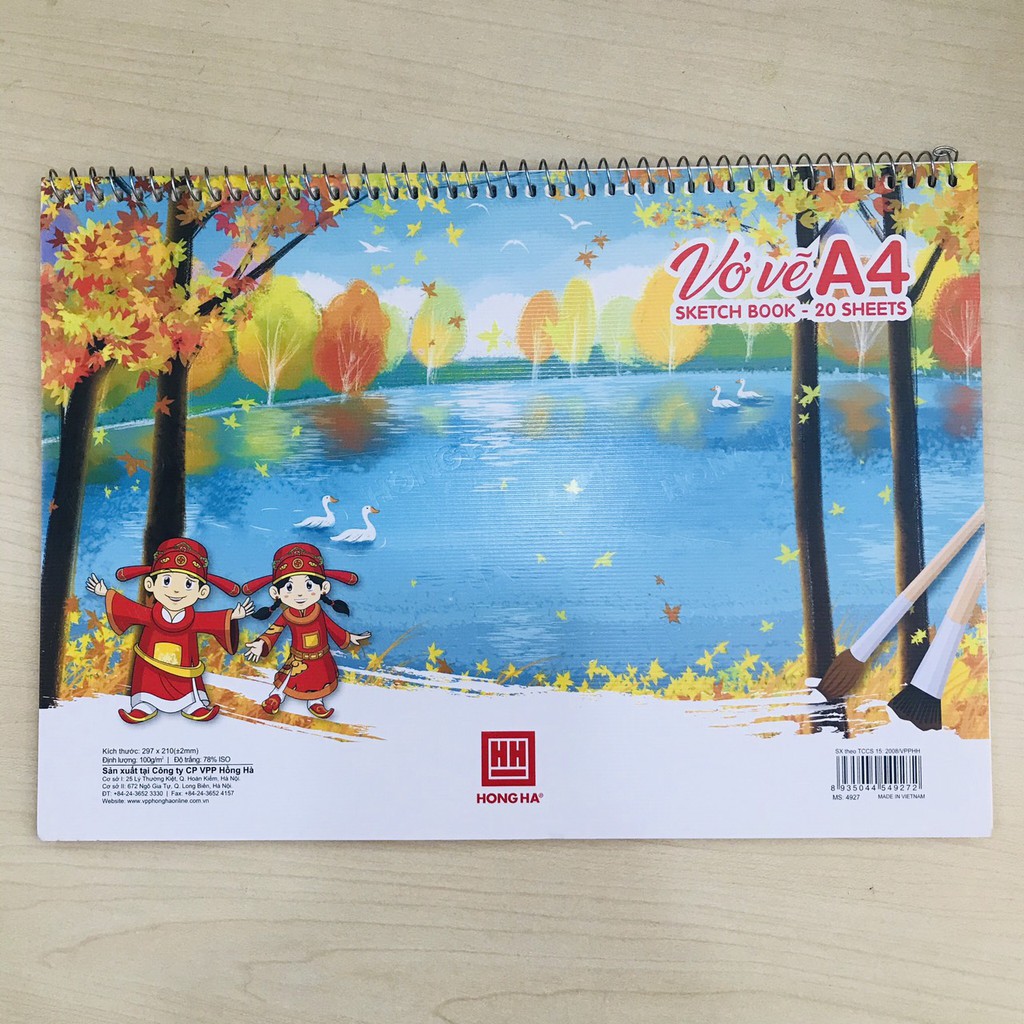 Vở vẽ lò xo A4 Hồng Hà