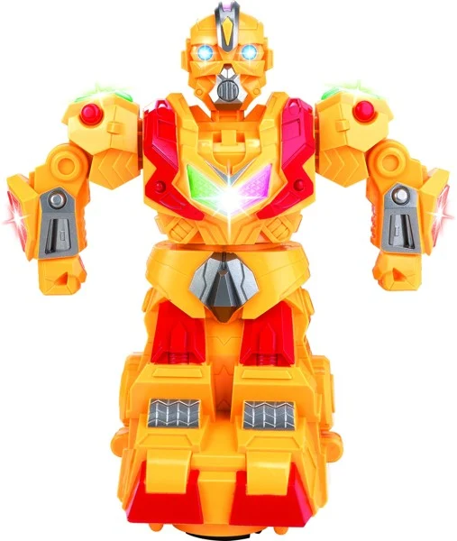 Robot tự động nhảy múa xoay vòng (vàng)