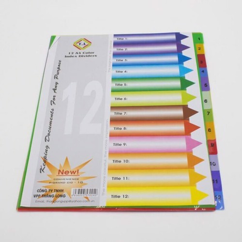 Chia phai nhựa 12 màu