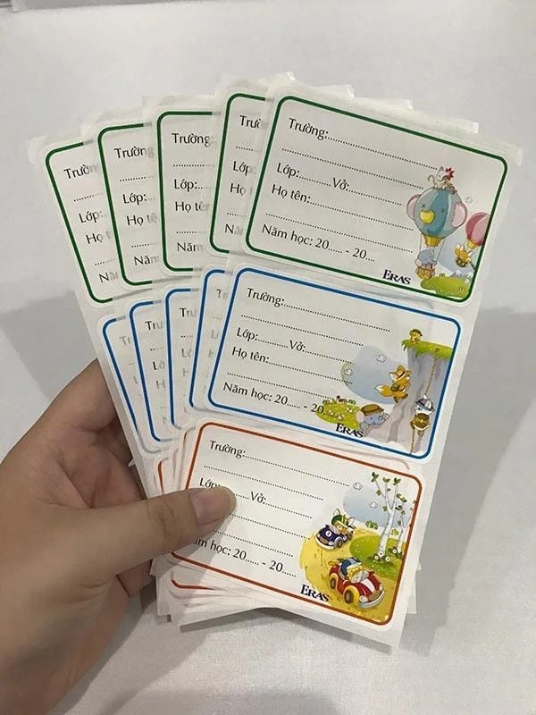 Nhãn vở eras e582