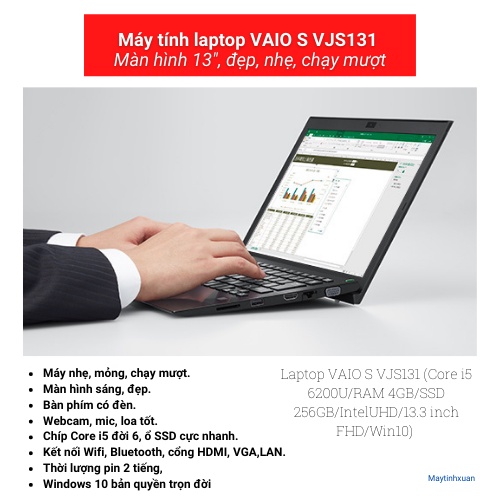 Laptop SONY VAIO VJS131C11N (Core i3-6200U/4GB/SSD 128GB) | Laptop