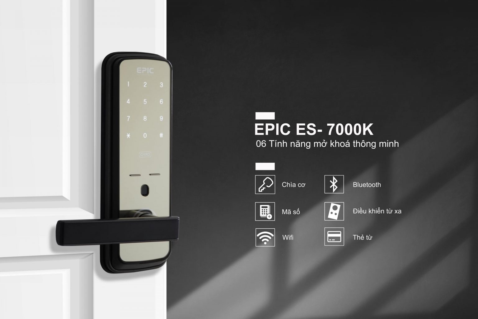 Nên mua dòng khóa điện tử Epic nào cho cửa kính cường lực?