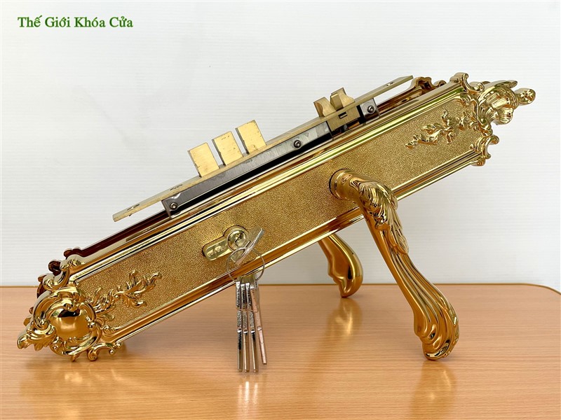 Khóa cửa gỗ Huy Hoàng cho biệt thự tân cổ điển có đẹp không?