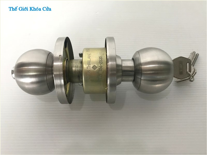 Hướng dẫn tự lắp đặt tại nhà Khóa Nắm Tròn Nhập Khẩu Thái Lan Gold SSA Hệ Bát To