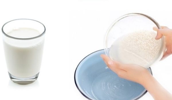 Nước vo gạo kết hợp với sữa tươi làm trắng da mặt hiệu quả