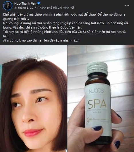 Ngô Thanh Vân tin dùng dòng sản phẩm nước uống bổ sung collagen Nucos Spa giúp da rạng rỡ