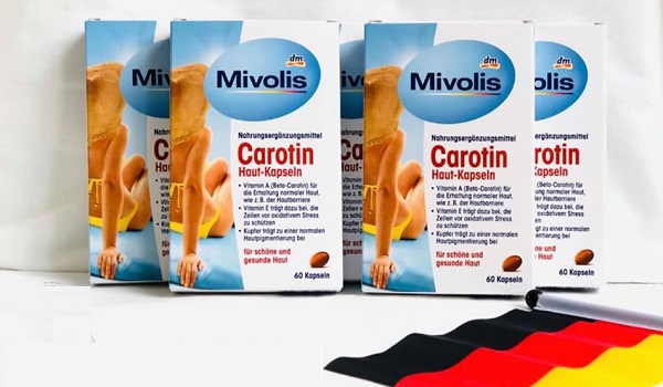 Viên uống chống nắng Mivolis Carotin