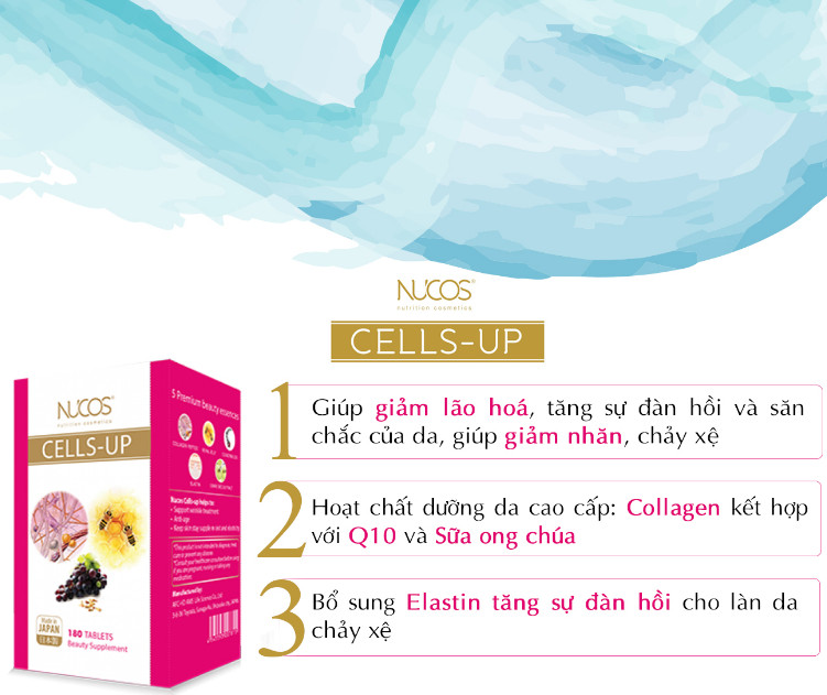 Công dụng viên uống collagen - nucos cells up