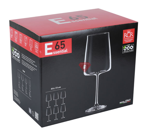 Bộ 6 Ly Pha Lê Italy RCR Essential E65 650ml