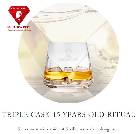 Macallan Triple Cask Matured 15 kết hợp với bánh rán là một trải nghiệm tuyệt vời