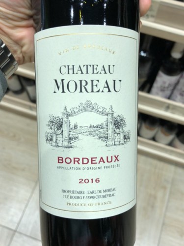 rượu vang Chateau du Moreau Bordeaux
