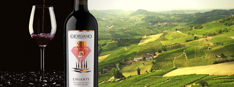 Chai vang DOCG Giordano Selvato hảo hạng vùng Chianti - Ý