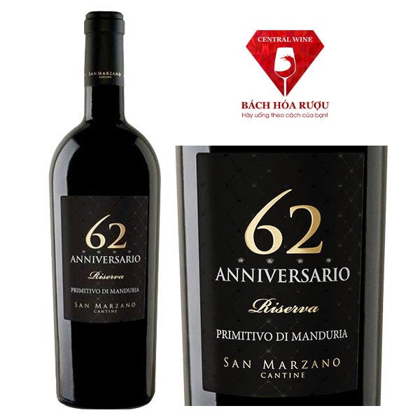 Rượu vang Ý 62 anniversario San Marzano