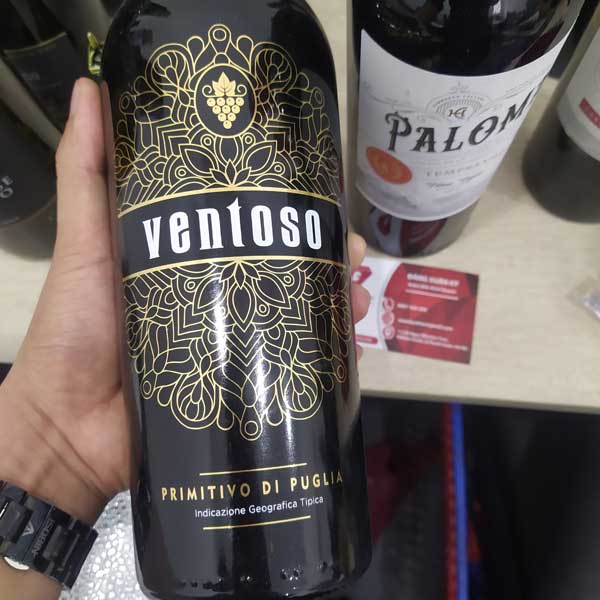 Rượu vang IGT Ventoso Primitivo di Puglia