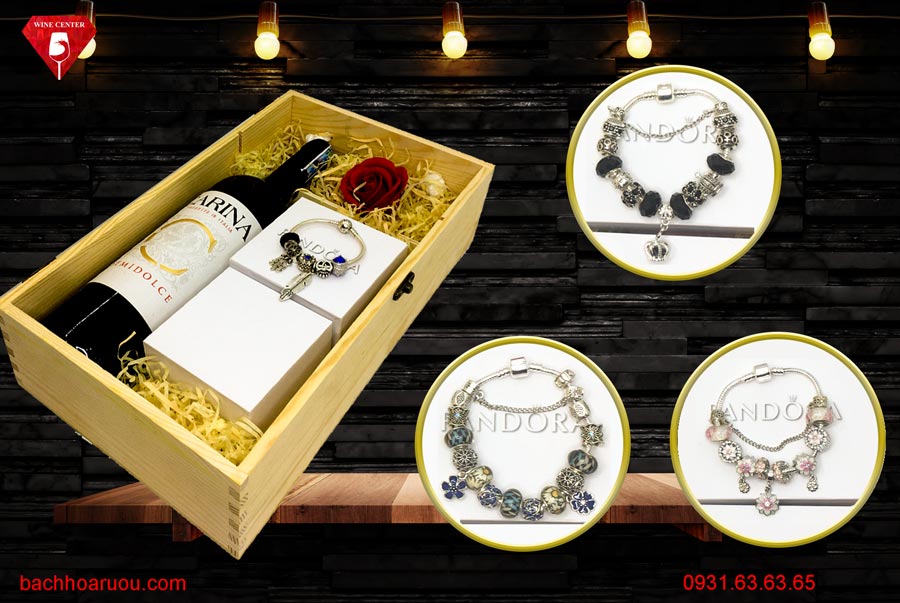 set quà rượu vang Carina