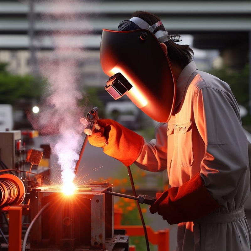 Áo điều hòa Kenko cho thợ cơ khí giúp chống nóng, an toàn khi làm việc