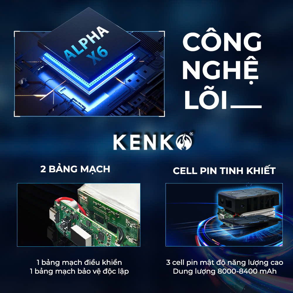 Pin alpha x6 sử dụng 3 cell pin tinh khiết cao áp cao cấp nhất hiện nay