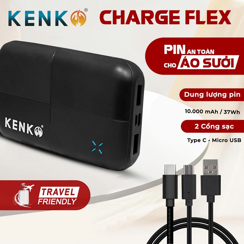 Kiểm tra áo sưởi và pin cùng phụ kiện đi kèm trước khi sử dụng